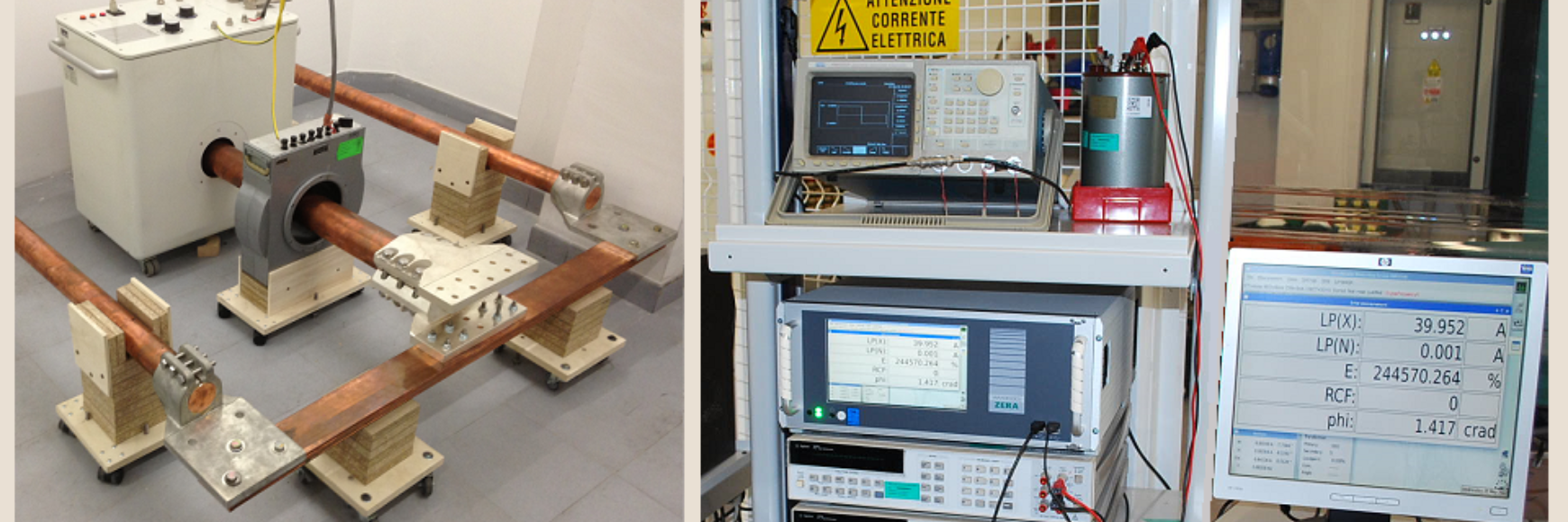 Laboratorio taratura trasduttori di forti corrente